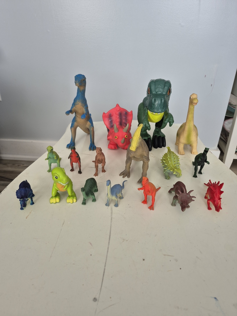 Kids Dinosaur Toy Figures Includes Mattel Green T Rex And More 17 TOTAL DINOS